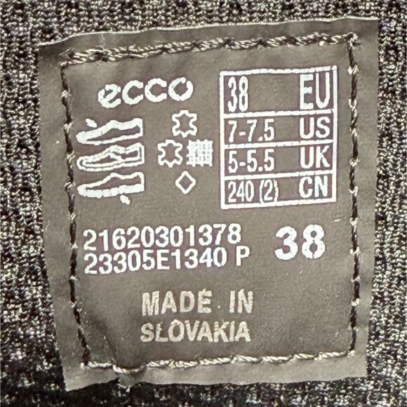 Ecco Nouvelle Lace Up Womens Size 38 US 7 Sneakers Shoes Limestone Leather - Picture 9 of 9